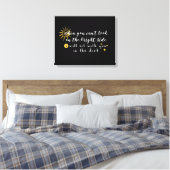 Als je niet kunt kijken op de Bright Side Canvas Afdruk (Insitu (Slaapkamer))