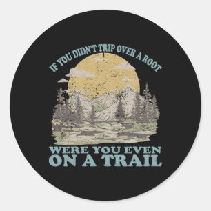 Als je niet over een wortel bent gestruikeld, was ronde sticker