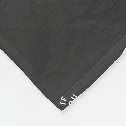 Als je niet stopt... win je. fleece deken (Hoek)