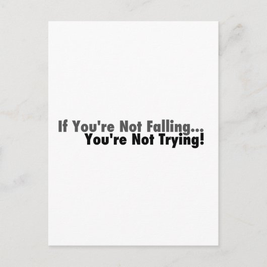 Als je niet valt... briefkaart (Voorkant)