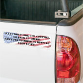 ALS JE NIET VAN ONS LAND HOUDT, GA DAN TERUG NAAR  BUMPERSTICKER (Op Truck)