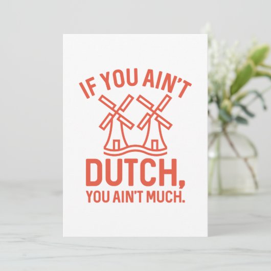 Als je niet veel Nederlands bent Bedankkaart (Staand voorkant)