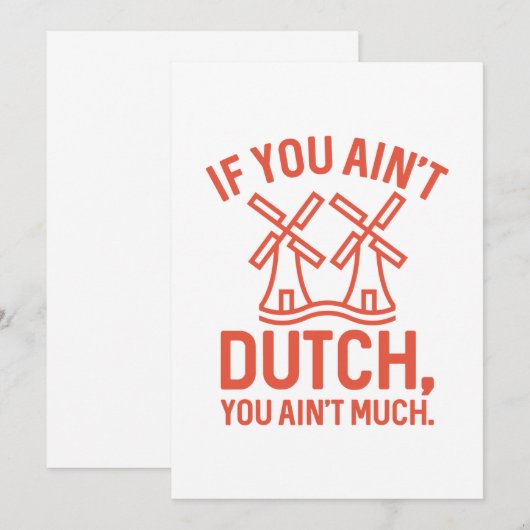 Als je niet veel Nederlands bent Bedankkaart (Voorkant / Achterkant)