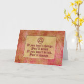 ALS JE NIET VERANDERT SOBER SOBERHEID HERSTEL KAART (Gele Bloem)