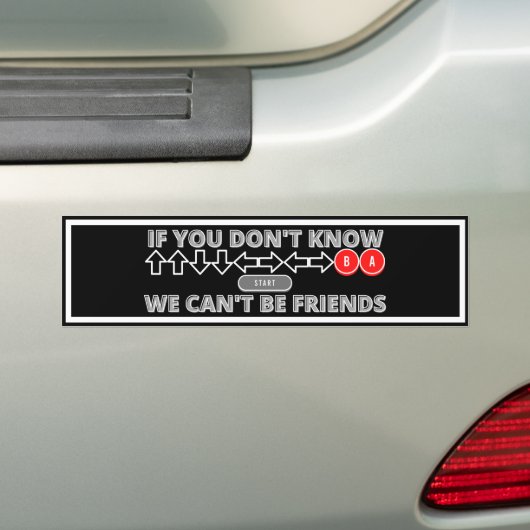 Als je niet weet dat we geen vriendjescode kunnen bumpersticker (Op auto)