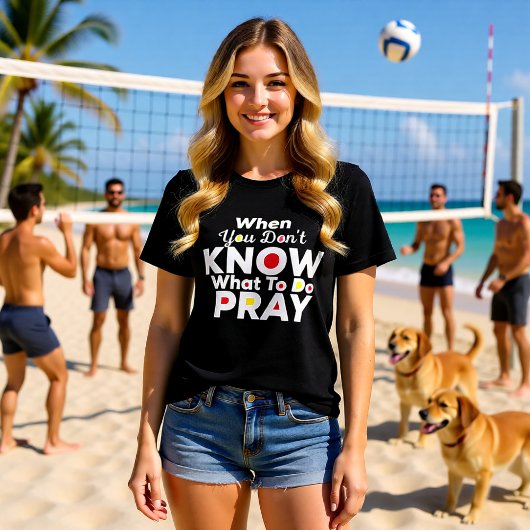 Als je niet weet wat te doen, bid dan christelijk Tri-Blend shirt