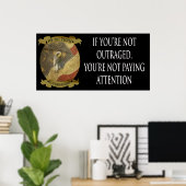 Als je niet woedend bent, let je niet op poster (Thuiskantoor)