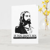 Als je niet zonde, stierf Jezus voor niets. Kaart (Gele Bloem)
