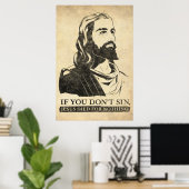 Als je niet zonde, stierf Jezus voor niets. Poster (Thuiskantoor)