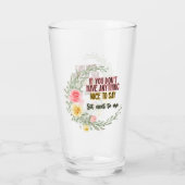 Als je niets leuks hebt om naast je te zitten glas (Achterkant)