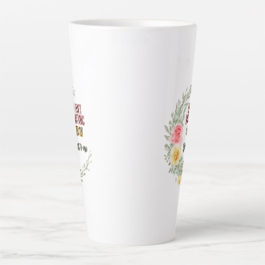 Als je niets leuks hebt om naast je te zitten latte mok (Voorkant)