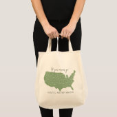 "Als je nooit gaat" canvas tas (Voorkant (product))