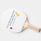 Als je nuchter wilt blijven, kom dan niet over tafeltennisbatje (Zijkant)