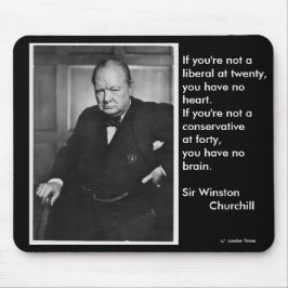 Als je om twintig uur geen liberaal bent... muismat