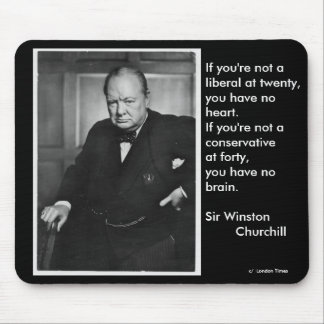 Als je om twintig uur geen liberaal bent... muismat