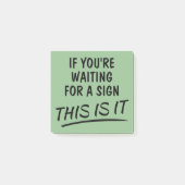 Als je op een teken wacht, dan is dit het Positief Post-it® Notes (Voorkant)