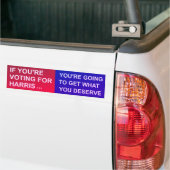 Als je op Harris stemt... Bumpersticker (Op Truck)