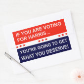 Als je op Harris stemt... Rechthoekige Sticker (Envelop)