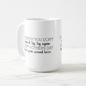 Als je op het eerste gezicht geen gelukkig Moederd Koffiemok (Voorkant links)