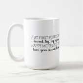 Als je op het eerste gezicht geen gelukkig Moederd Koffiemok (Links)