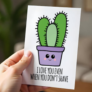 Als je op Valentijnsdag niet scheert is het grappi Feestdagenkaart