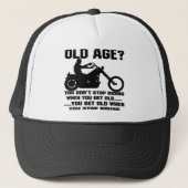 Als je oud wordt, word je oud. trucker pet (Voorkant)