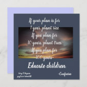 ALS JE PLAN CONFUCIUS IS FEESTDAGENKAART (Voorkant / Achterkant)