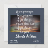 ALS JE PLAN CONFUCIUS IS FEESTDAGENKAART (Voorkant)