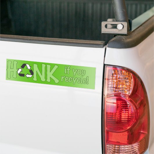 Als je Recyclen - Bumpersticker (Op Truck)