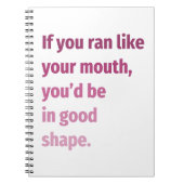 Als je rende zoals je mond... notitieboek (Voorkant)