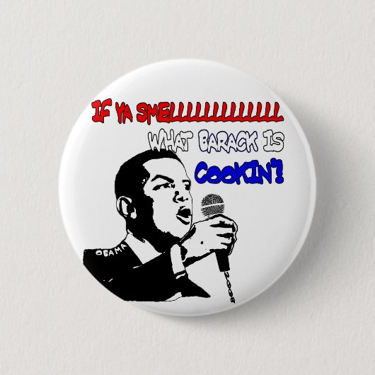 Als je ruikt wat Barack is koekje. Ronde Button 5,7 Cm (Voorkant)