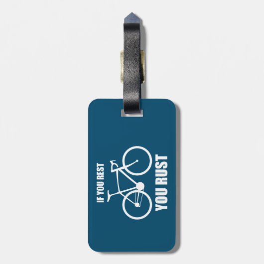 Als je rust ben je aan het fietsen bagagelabel (Achterkant verticaal)