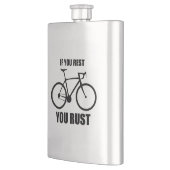 Als je rust ben je aan het fietsen flacon (Links)