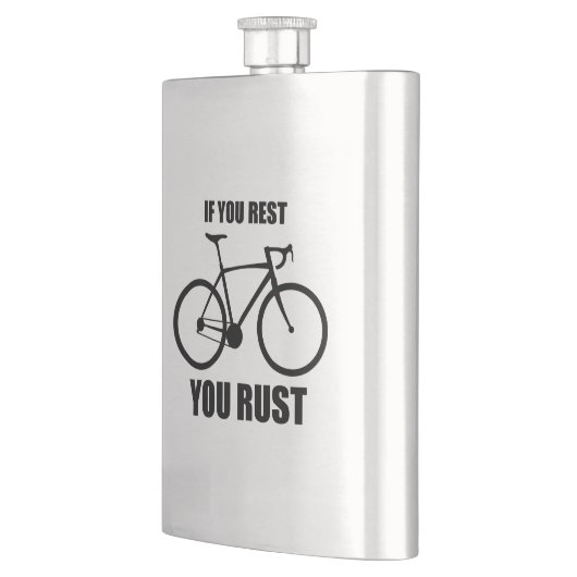 Als je rust ben je aan het fietsen flacon (Links)