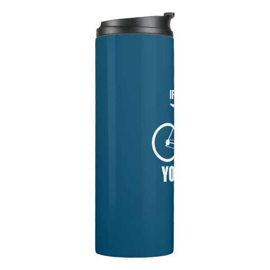 Als je rust ben je aan het fietsen thermosbeker (Gedraaid links)