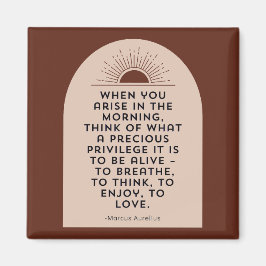 Als je 's ochtends opstaat. Stoic Quote Magneet