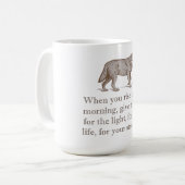 Als je 's ochtends stijgt koffiemok (Voorkant links)