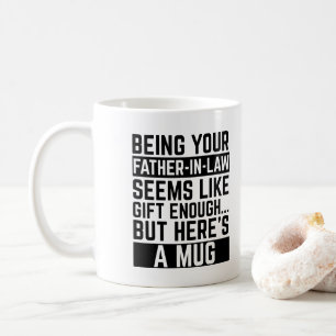 Als je schoonvader zijn al een cadeau genoeg lijkt koffiemok