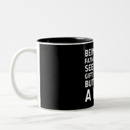 Als je schoonvader zijn al een cadeau genoeg lijkt tweekleurige koffiemok