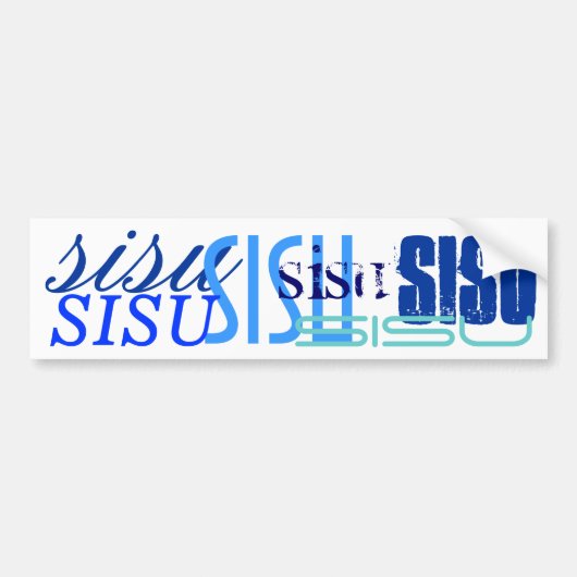 Als je SISU Gift Blues op White Bumpersticker hebt (Voorkant)