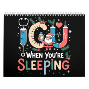 Als je slaapt Grappige ICU-verpleegster Kerstmis  Kalender