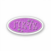 Als je Slogan Epic Throwback Fun kent, kijk dan Sticker (Voorkant)