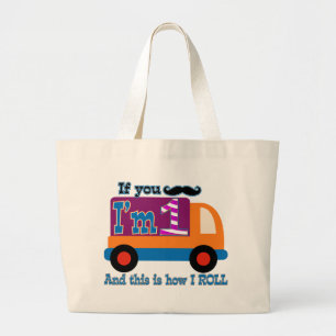 Als je snor ben ik één en zo ben ik Roll Grote Tote Bag