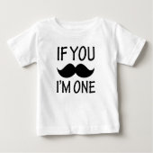 Als je snor ik ben een grappig baby shirt (Voorkant)