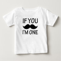 Als je snor ik ben een grappig baby shirt