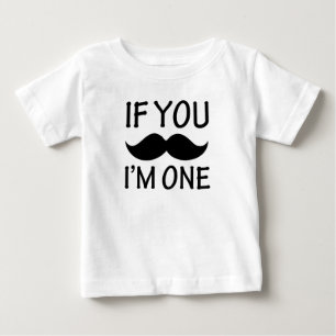 Als je snor ik ben een grappig baby shirt