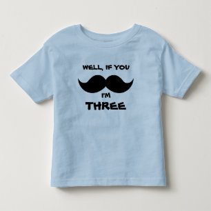 Als je snor, ik ben vier, leuke peuter leeftijd sh kinder shirts