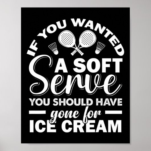 Als je Soft Serve Play Dominton Racquets Game wilt Poster (Voorkant)