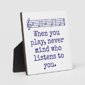 Als je speelt, denk dan nooit aan wie - muziekquot fotoplaat (Voorkant)