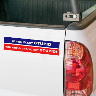 Als je stom kiest, word je dom. bumpersticker